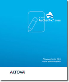 Altova Authentic 2018 Desktop Edition User & Reference Manual