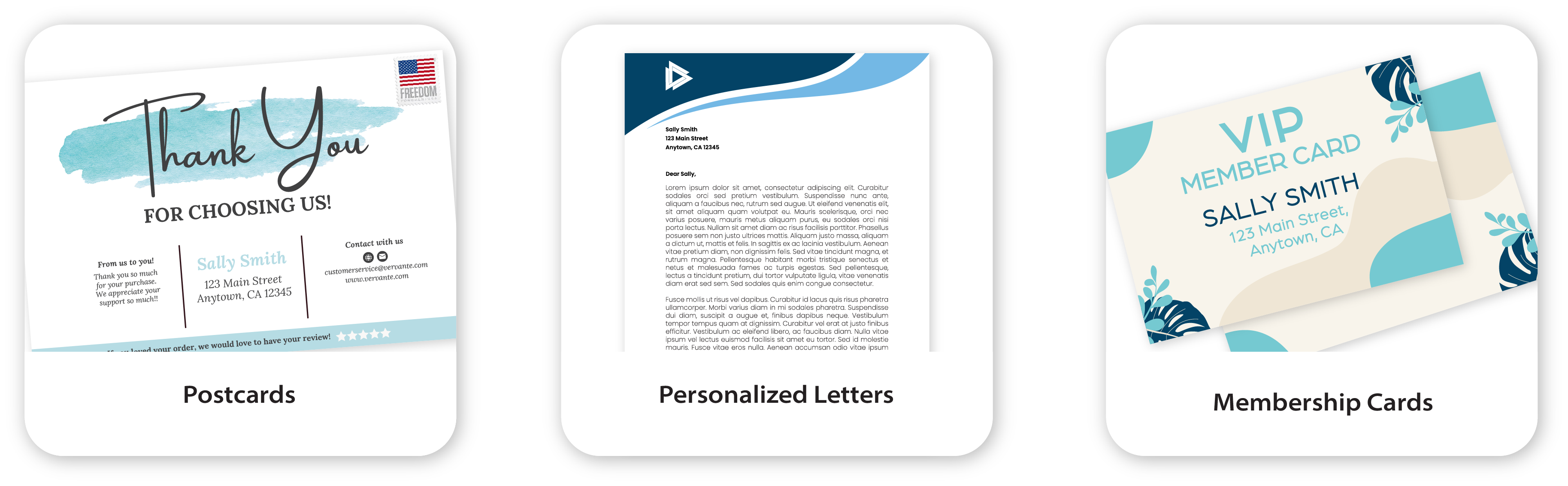 Variable data printing samples