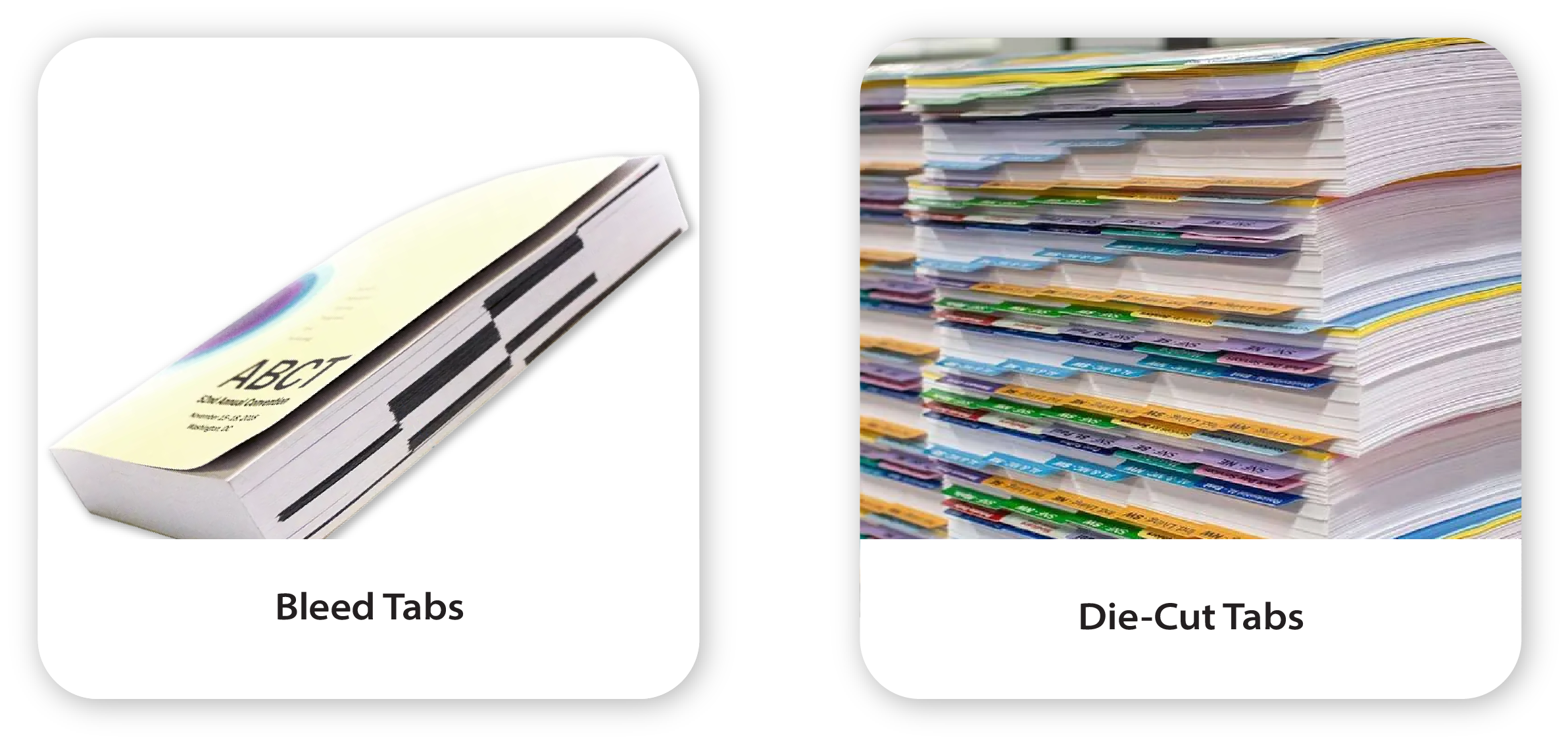 Bleed Tabs vs Die-Cut Tabs