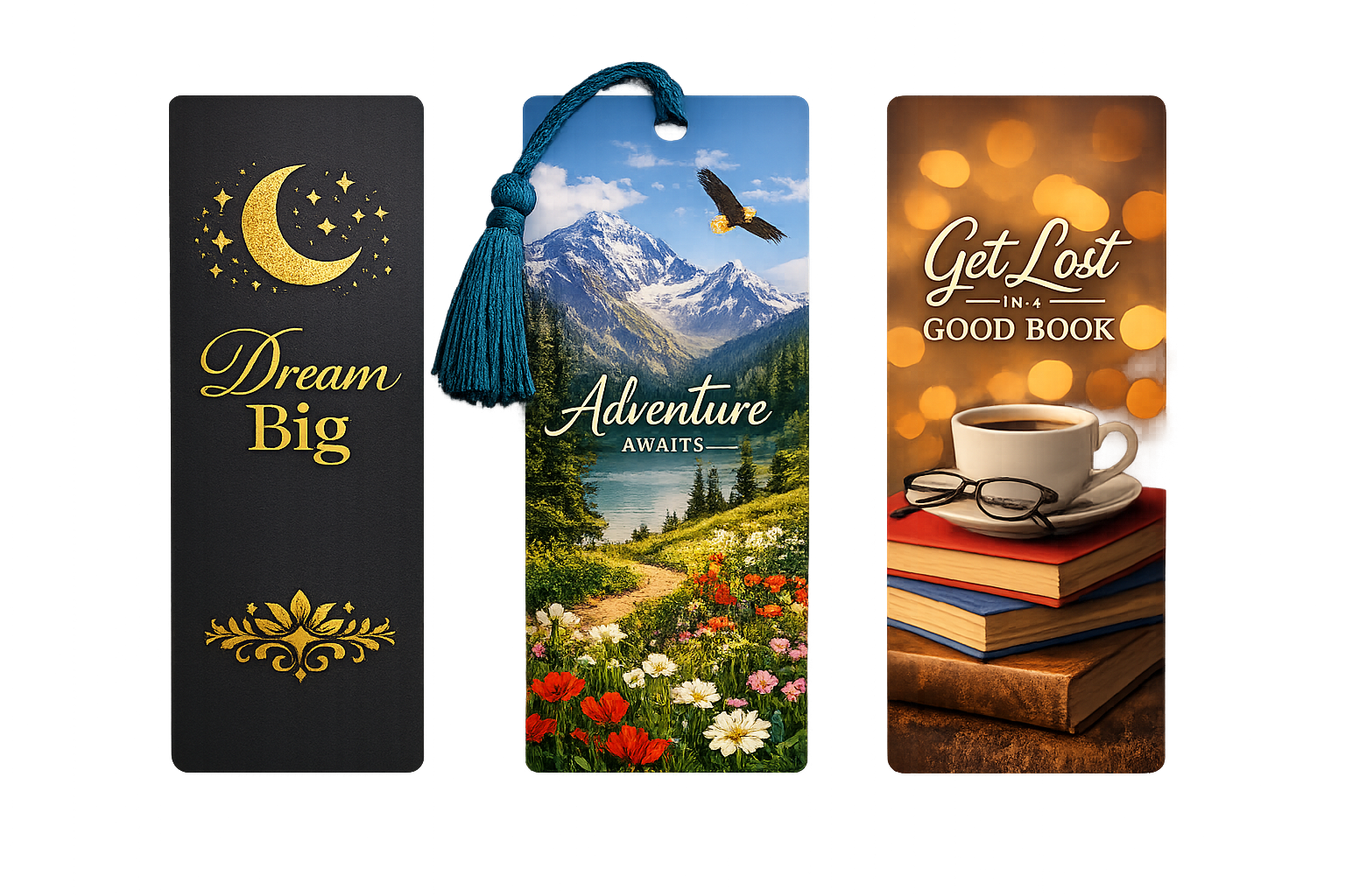 Examples of custom printed bookmarks by Vervante