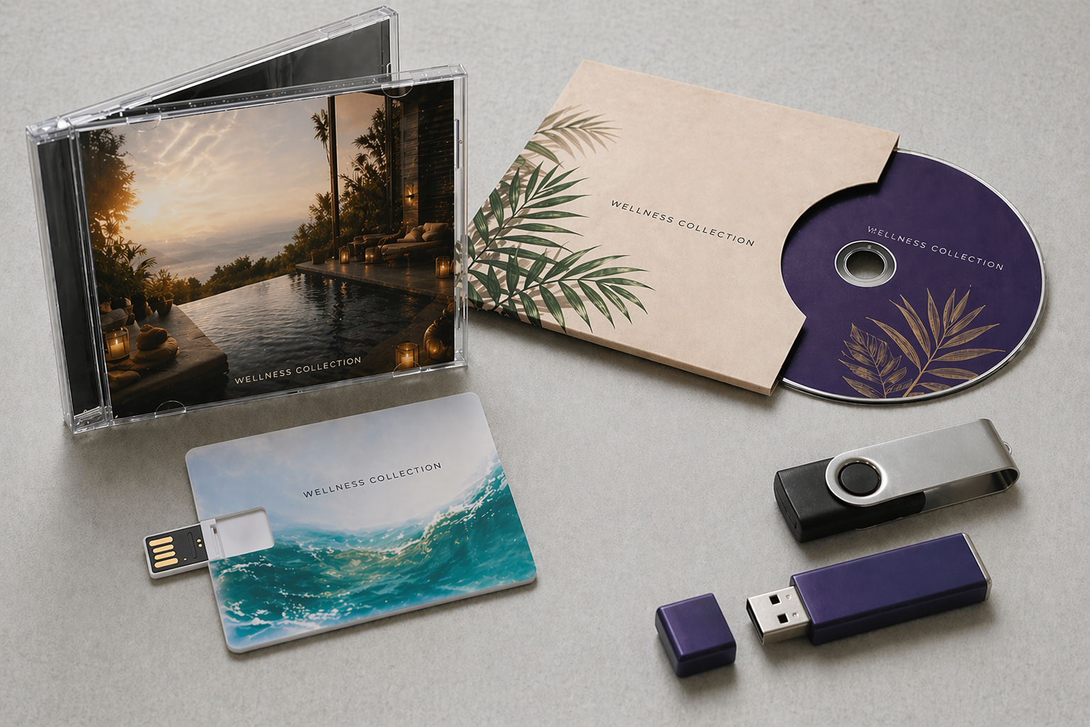 CDs DVDs and flash drives