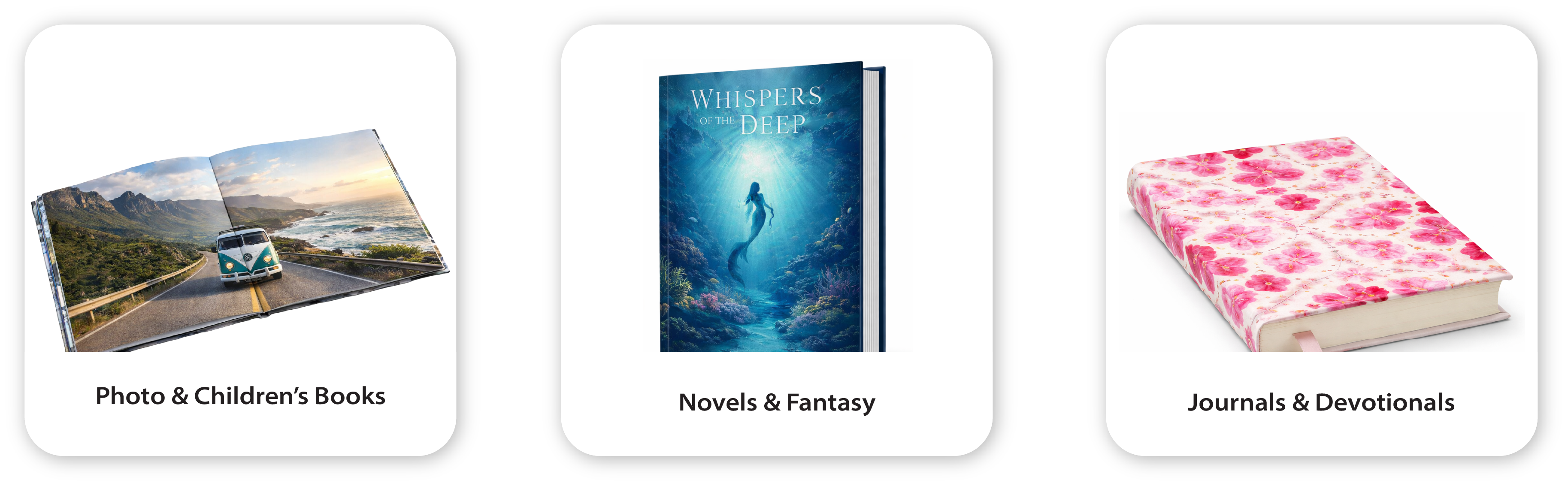 Printed hardcover book with foil stamped case wrap cover