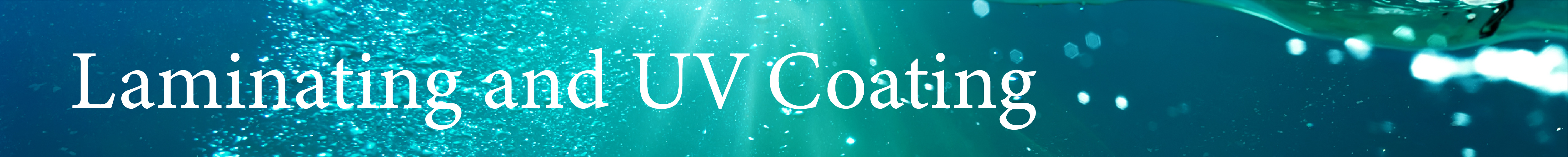 Laminate and UV Coating