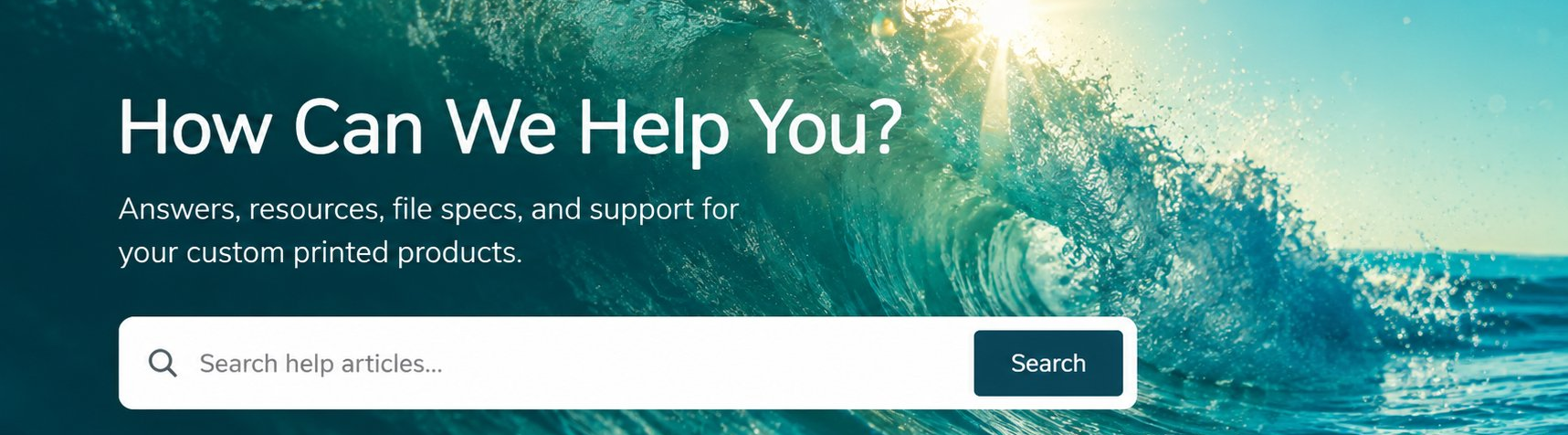 How can we help you? Search Vervante help articles, resources, and file specs for your custom printed products.