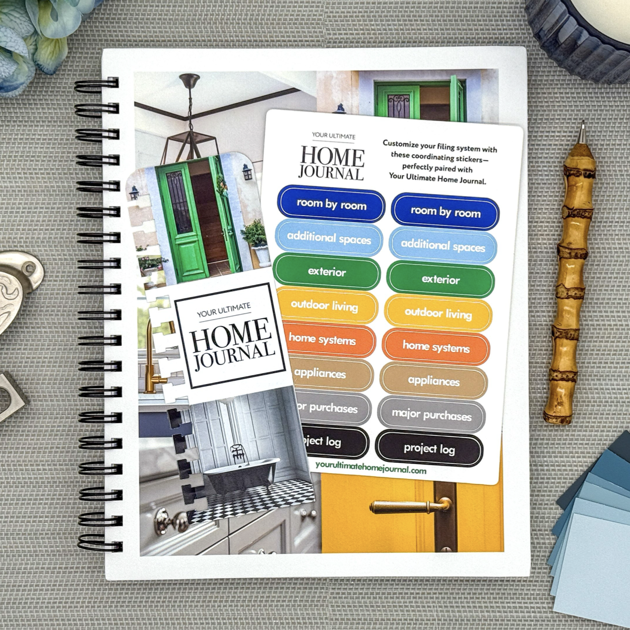 Your Ultimate Home Journal: All-in-One Solution to Track and Organize Every Home Detail (INCLUDES Stickers & Bookmark Bundle)