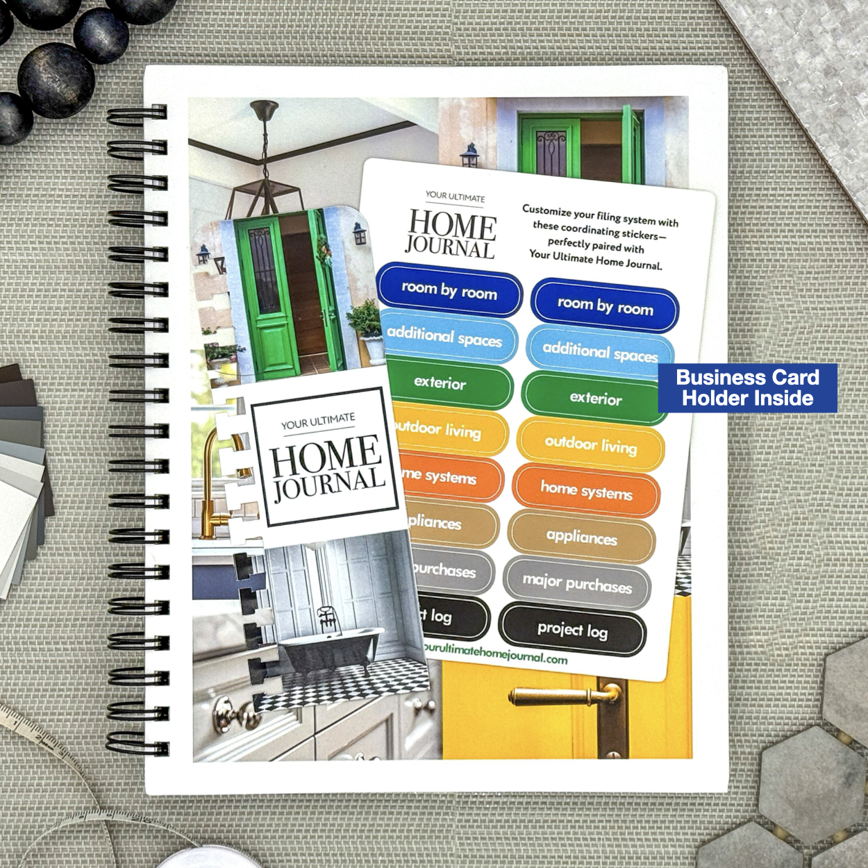 Your Ultimate Home Journal: All-in-One Solution to Track and Organize Every Home Detail (INCLUDES Business Card Holder and Stickers & Bookmark Bundle)