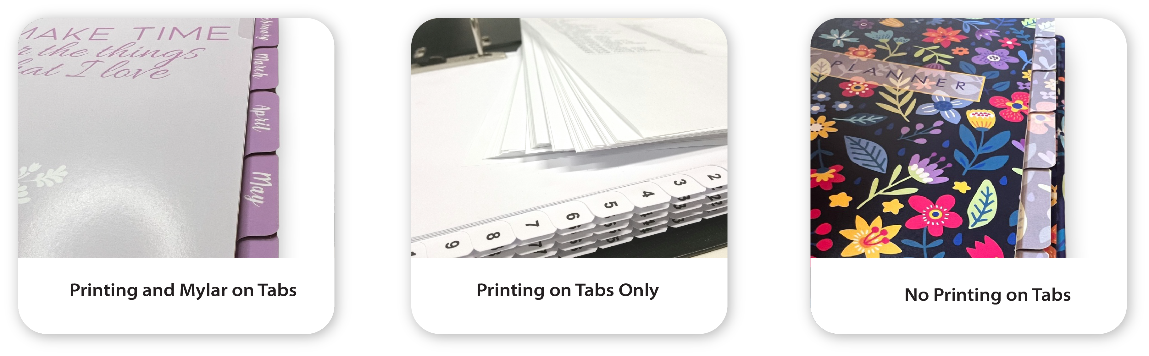 Tab Dividers samples